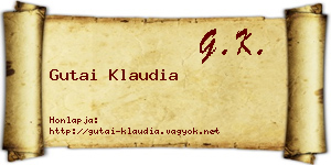 Gutai Klaudia névjegykártya