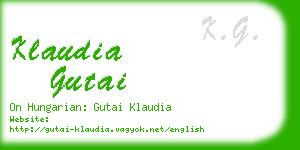 klaudia gutai business card